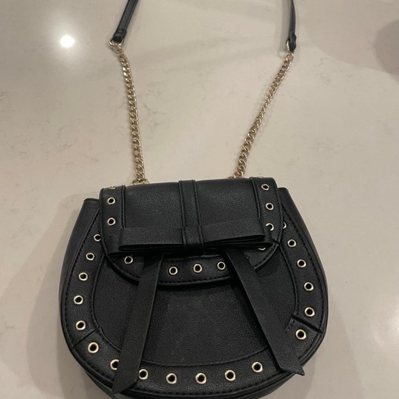 Black Bowtie Crossbody Bag - Picture 1 of 7